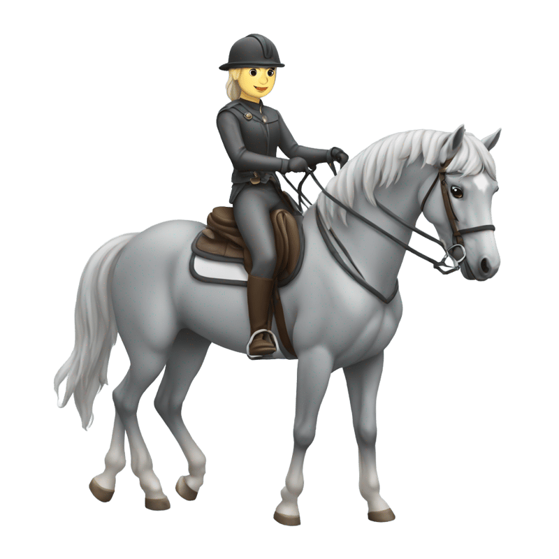 Grey Horse with rider