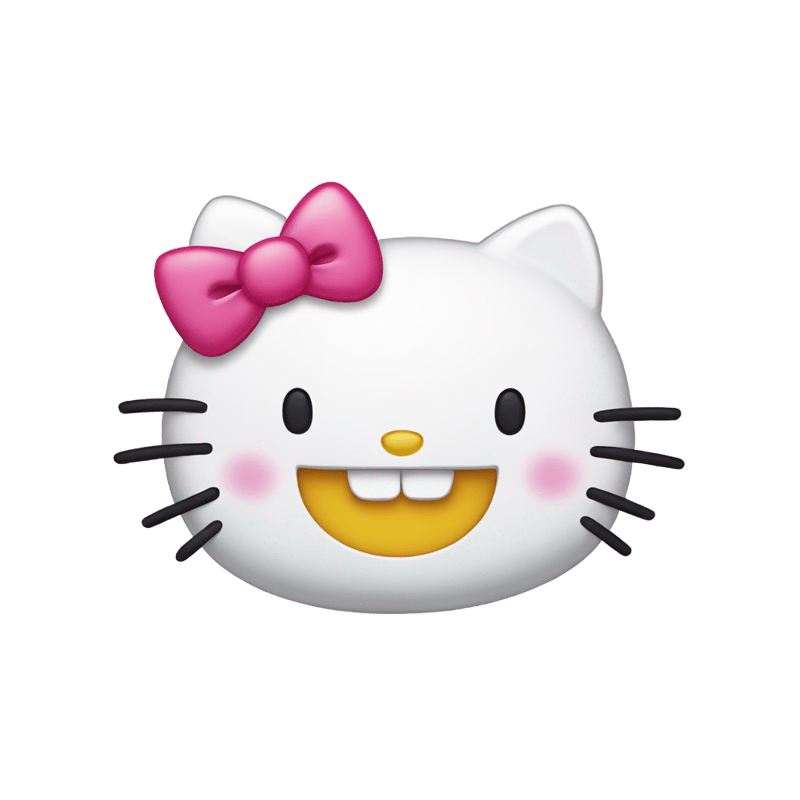 Grinning Face Hello Kitty