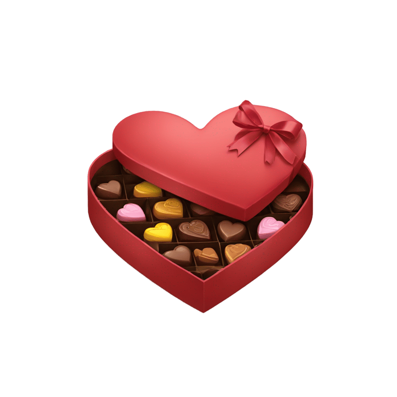 Heart box of chocolates