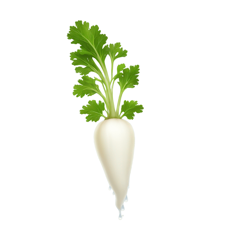 Horizontal white carrot dripping