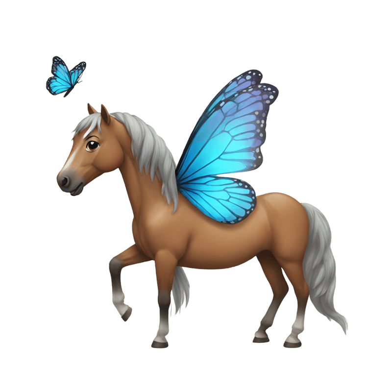 Horse with butterfly wings