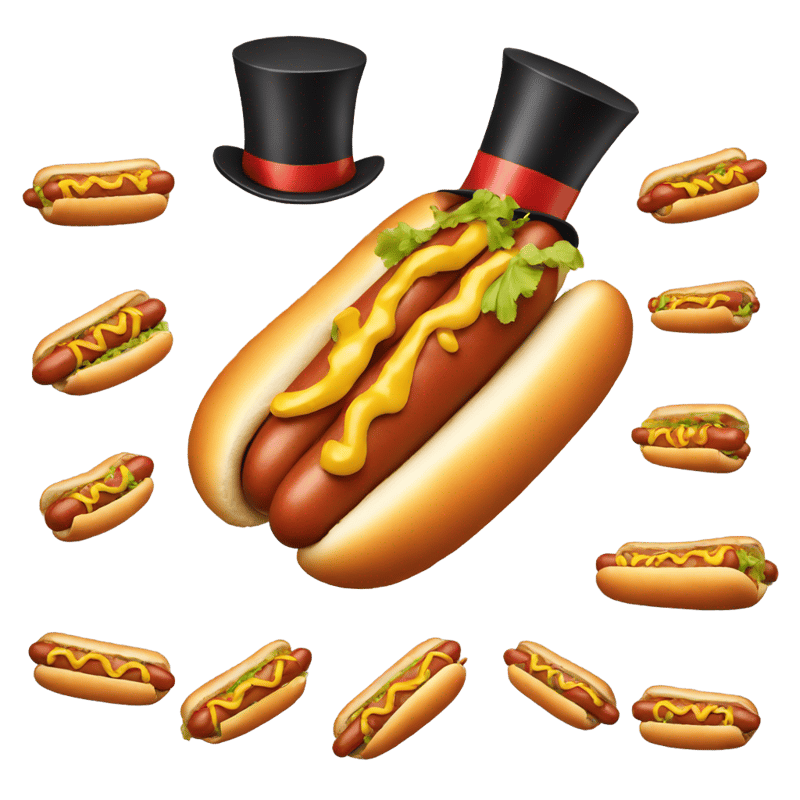 HOTDOG WITH A TOP HAT