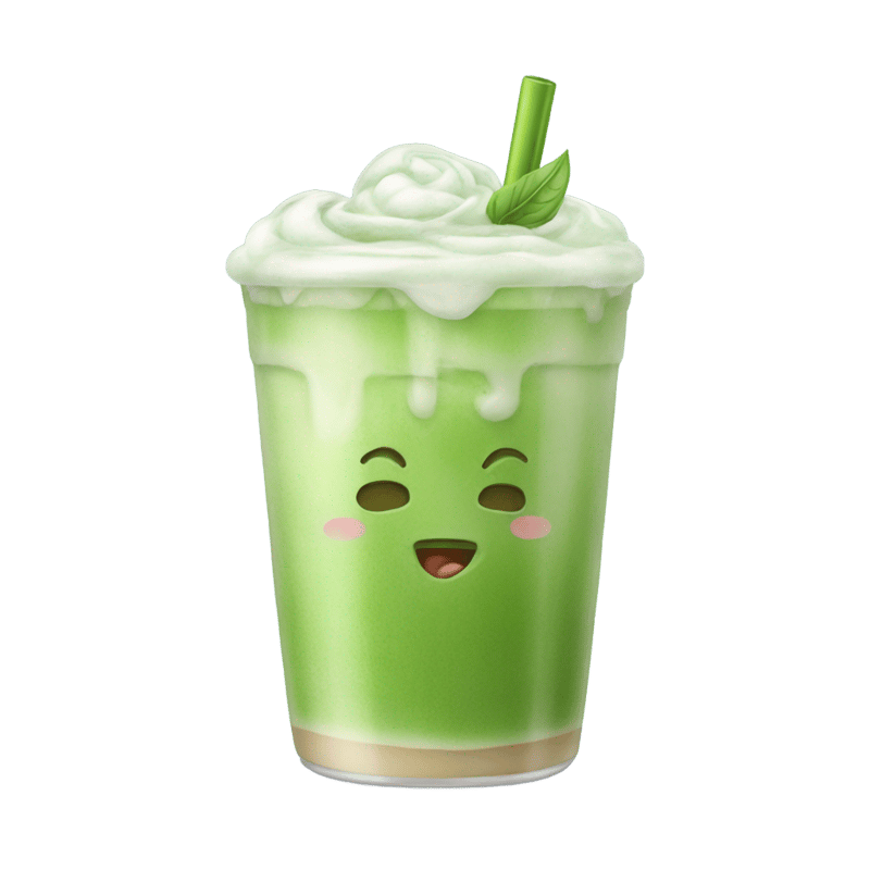 Iced matcha latte