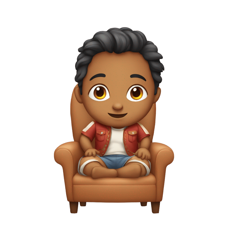 indian toddler sitting in chair