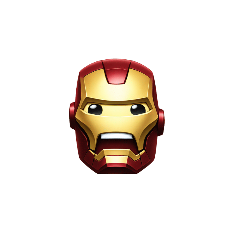 Iron man sticking out his tongue and winking