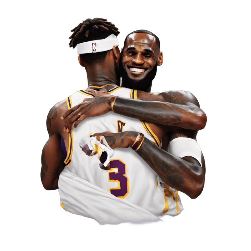 Lebron James Hugging Bronny