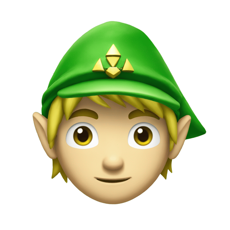 Link from legend of Zelda with his green hat on