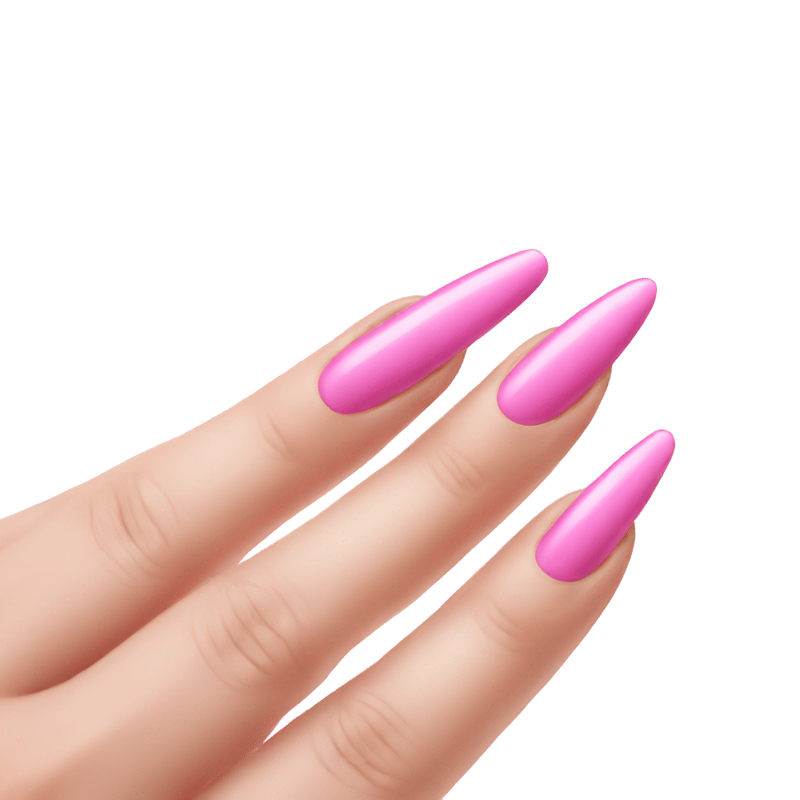 long pink nails