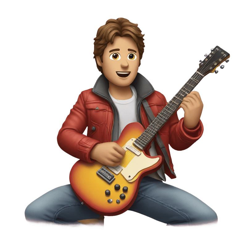 Marty McFly playing guitar