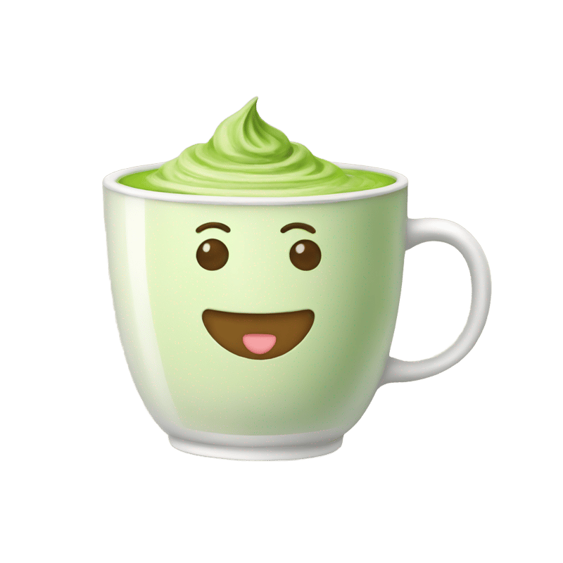 Matcha latte in mug