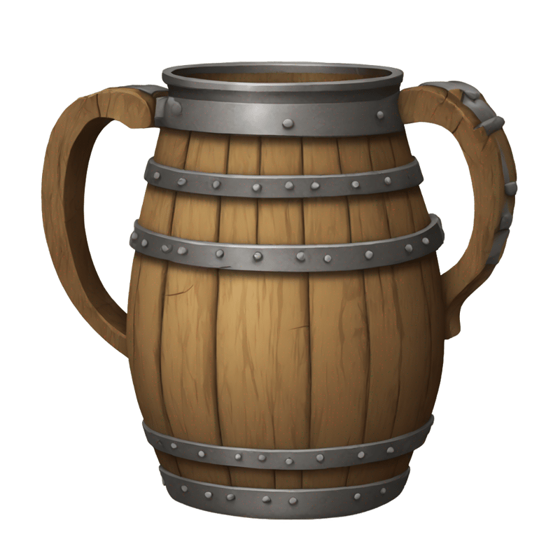 medieval tankard wood