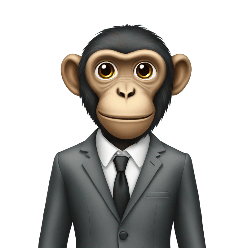 monkey wearing a suit