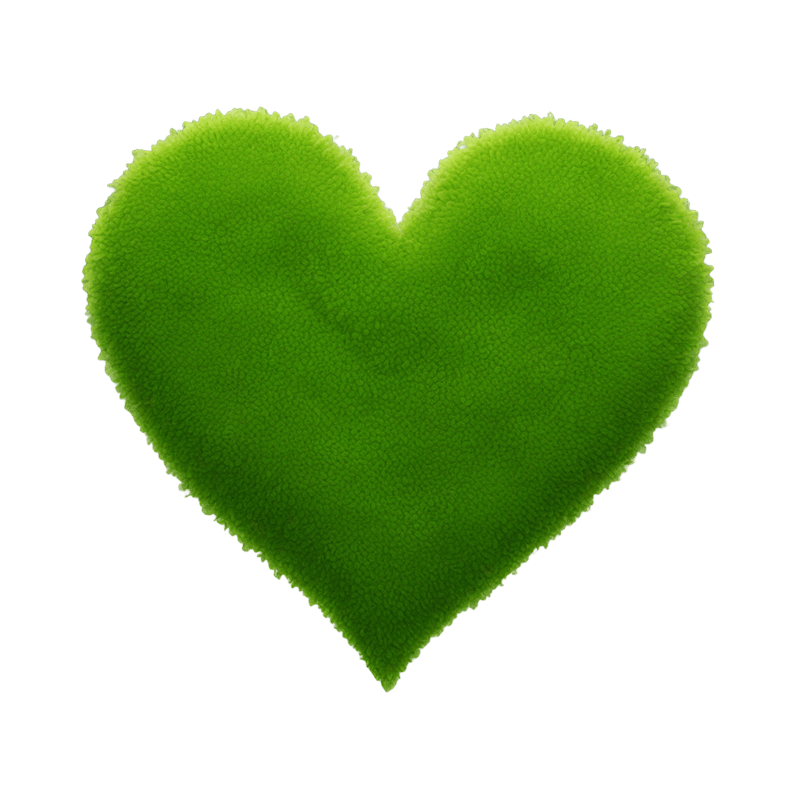 Moss-colored heart