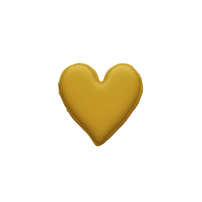 Mustard-colored heart