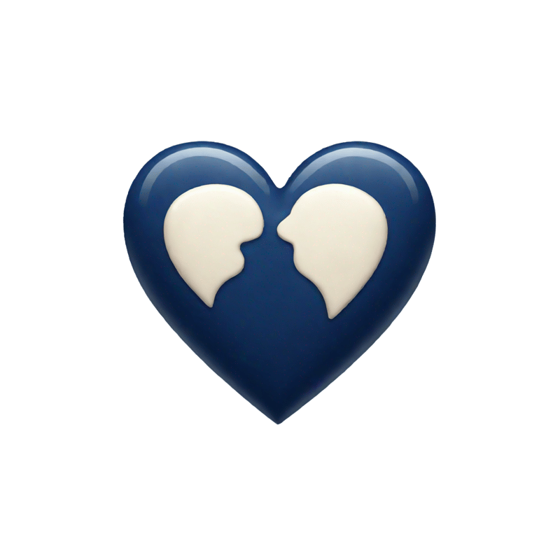 Navy blue heart