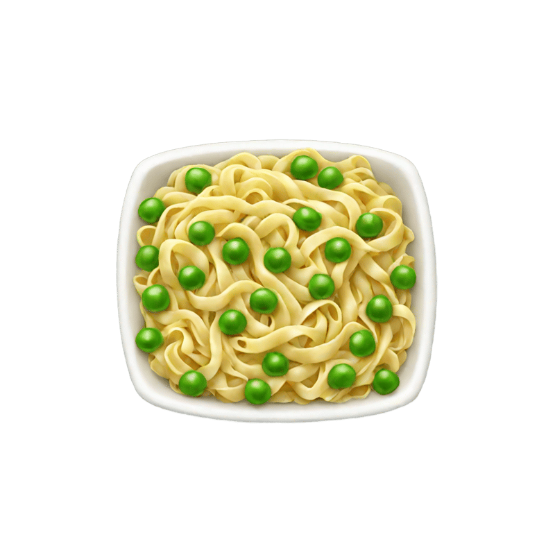 Noodles with peas