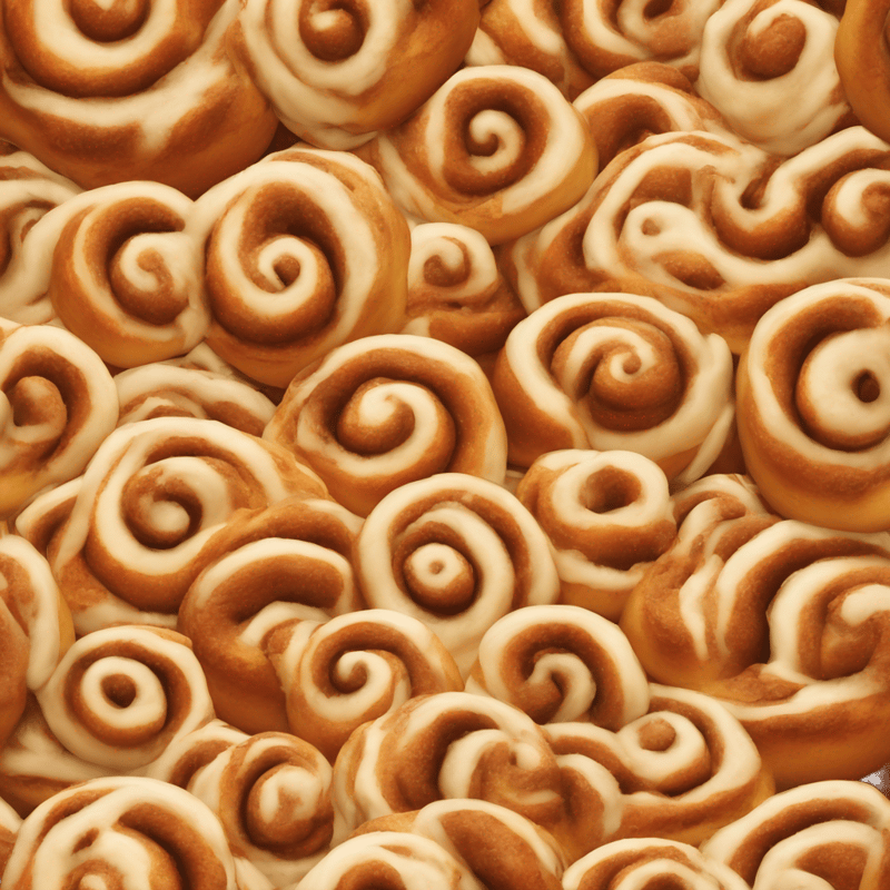 One realistic cinnamon bun