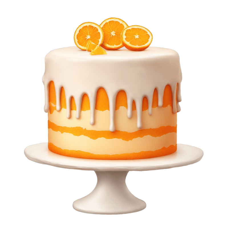 orange birthday cake with 1 candle