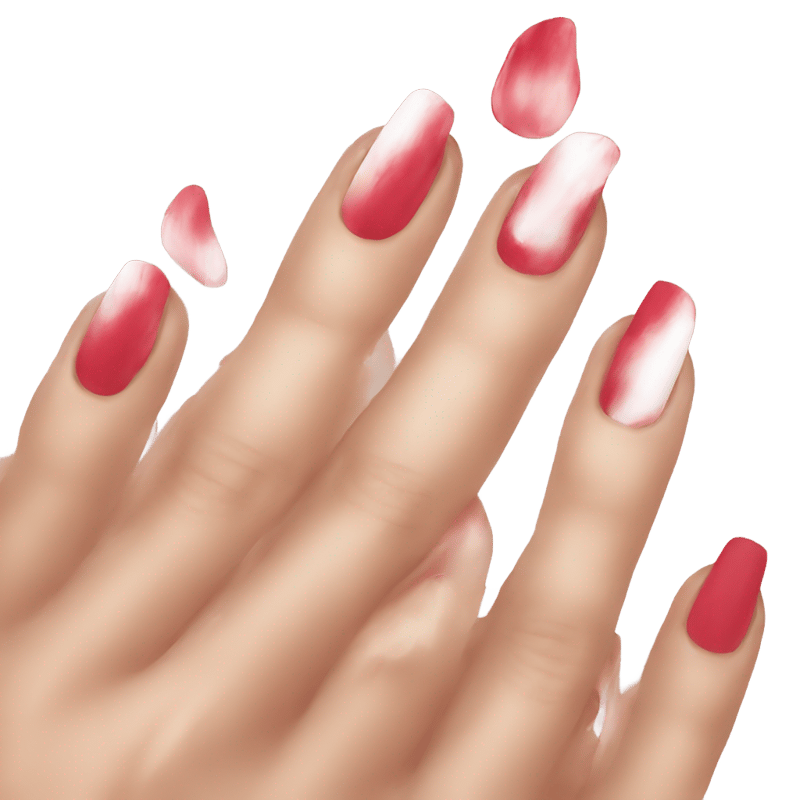 Painting your nails light red