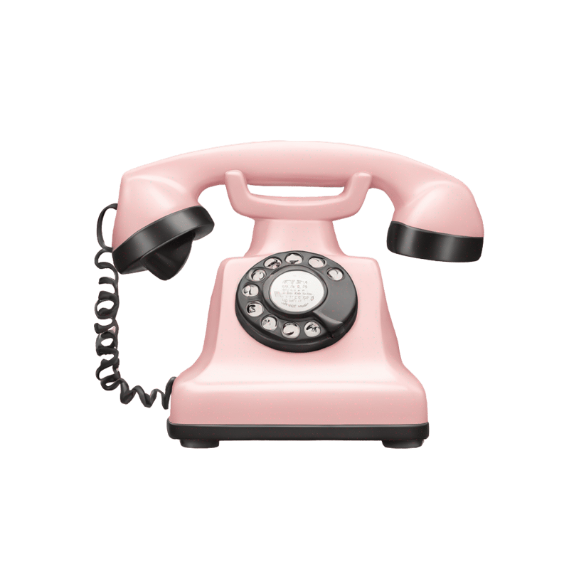 pale pink vintage telephone