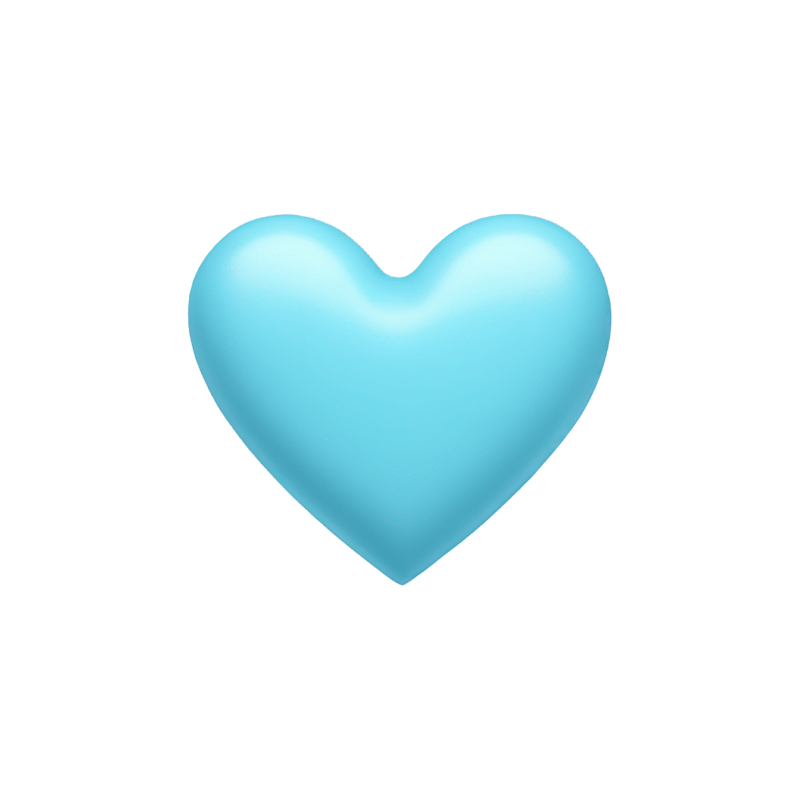 Pastel blue heart