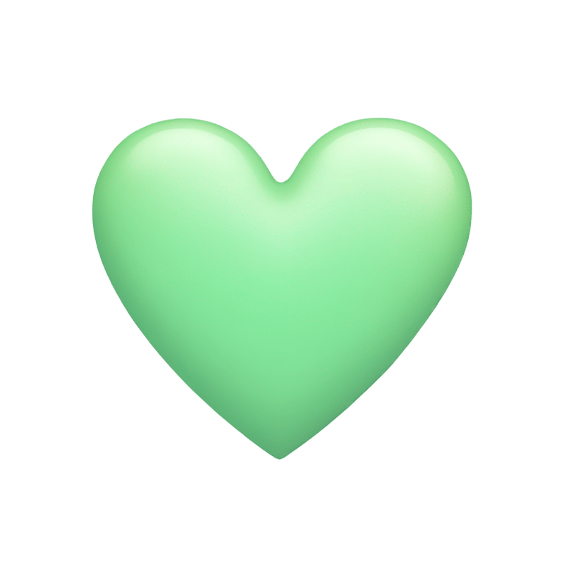 Pastel green heart