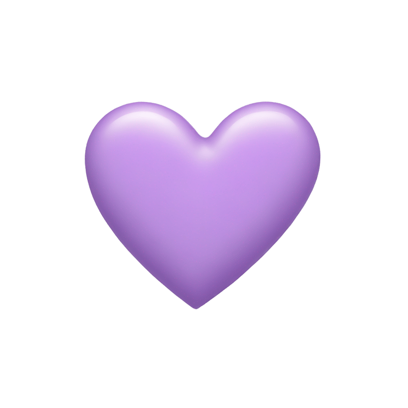 Pastel purple heart