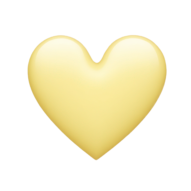 Pastel yellow heart