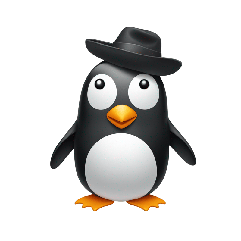 Penguin with a hat