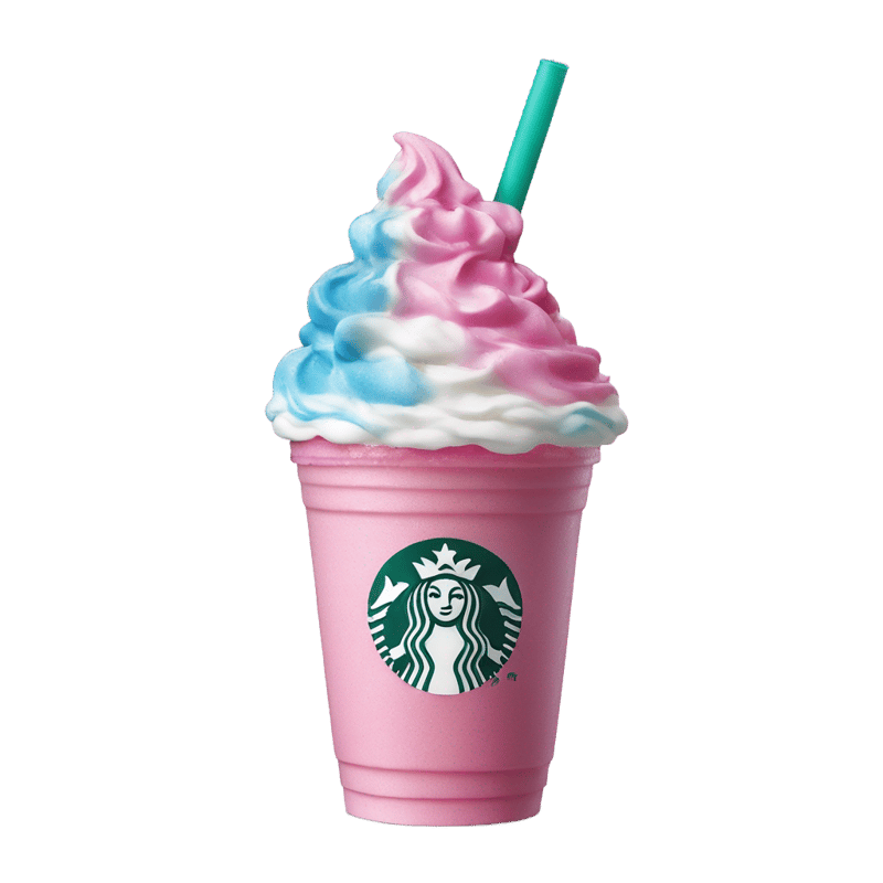 Pink and Blue Unicorn Frappuccino Starbucks