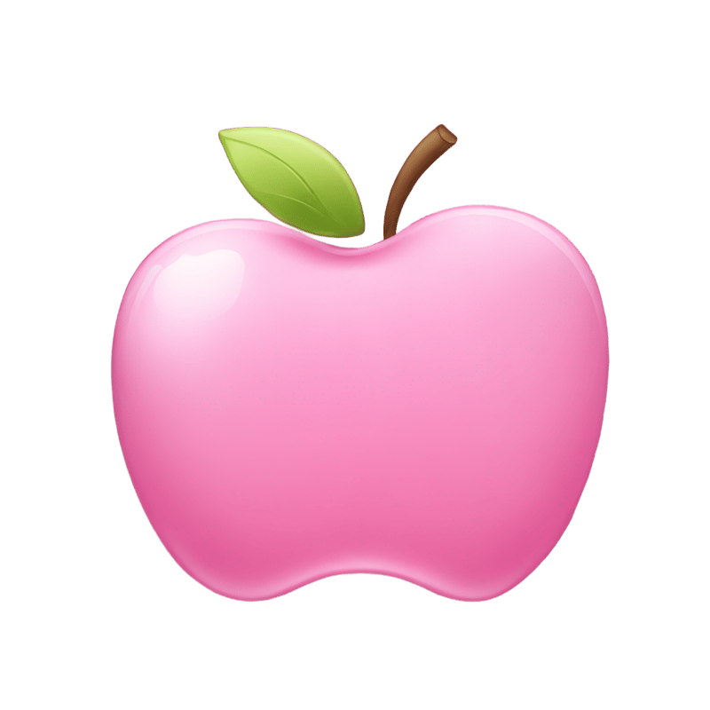 Pink apple laptop