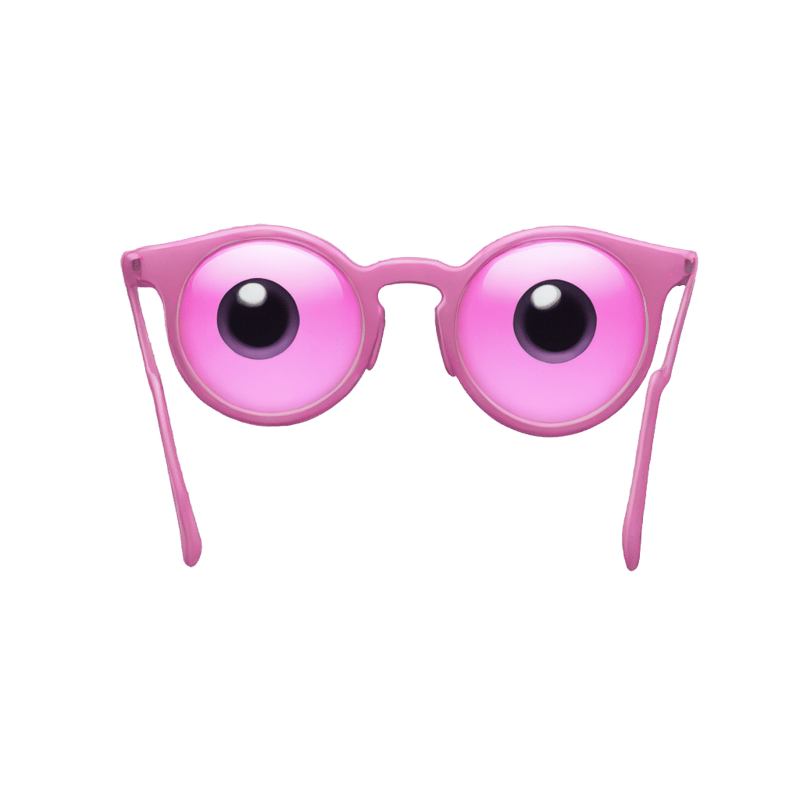 Pink eye glasses