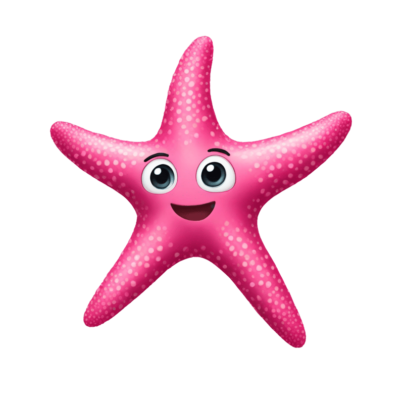 Pink starfish wearing high heels