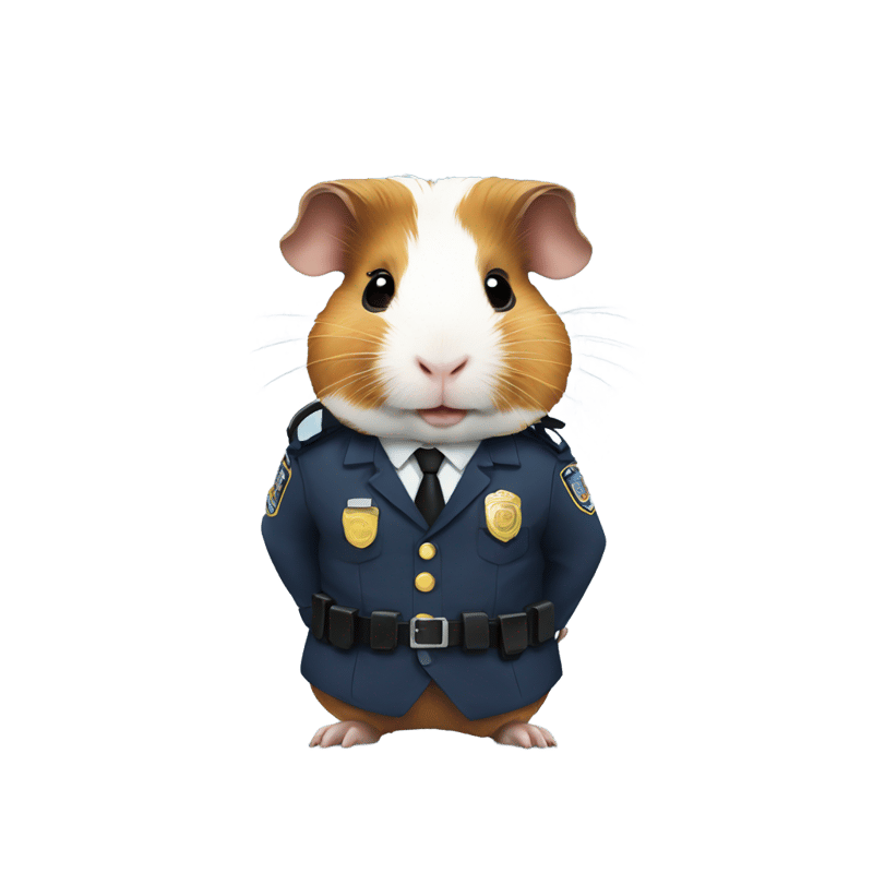 Police Guinea pig in suit