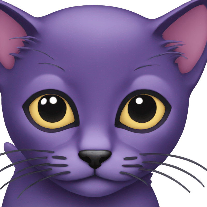 purple and black cat