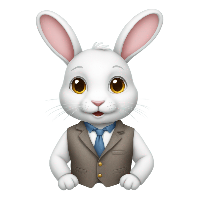 rabbit wearing clothes