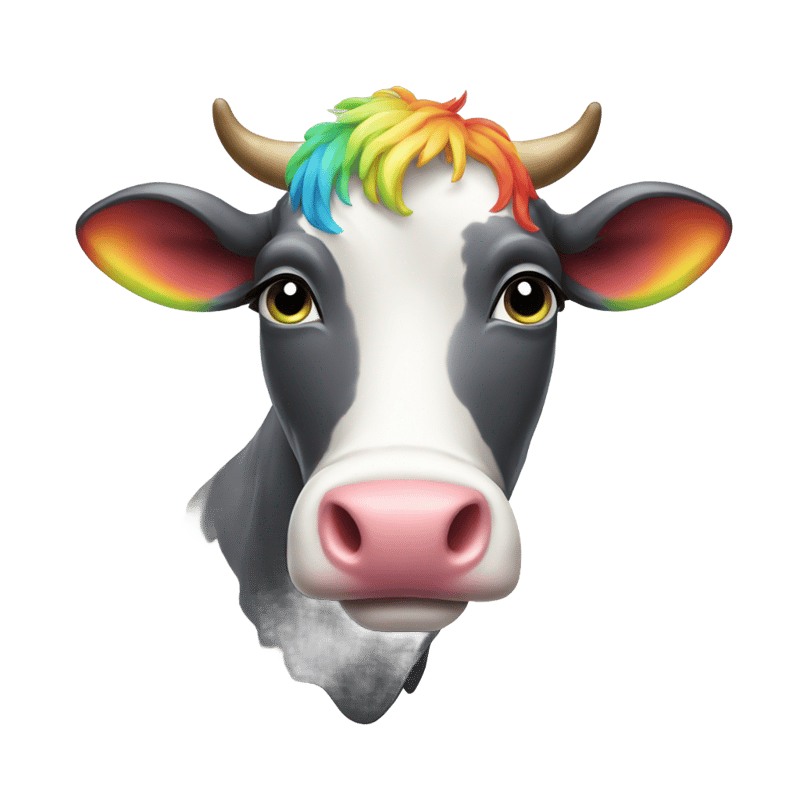 Rainbow cow