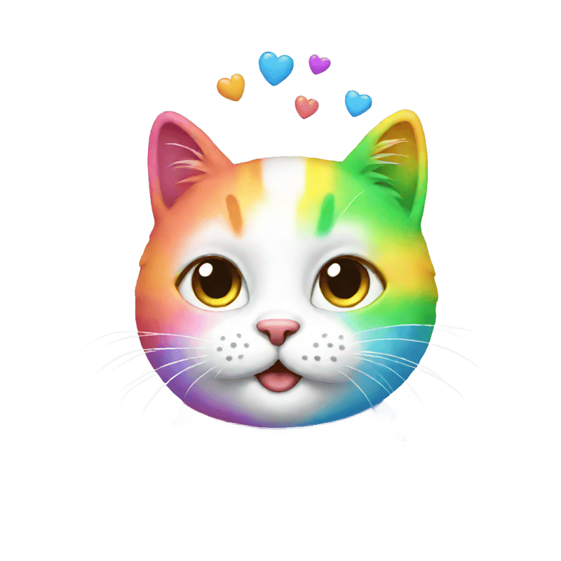 rainbow simple cute cat