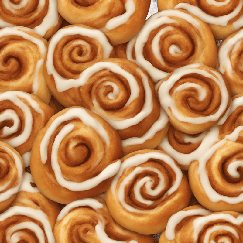 Realistic cinnamon bun