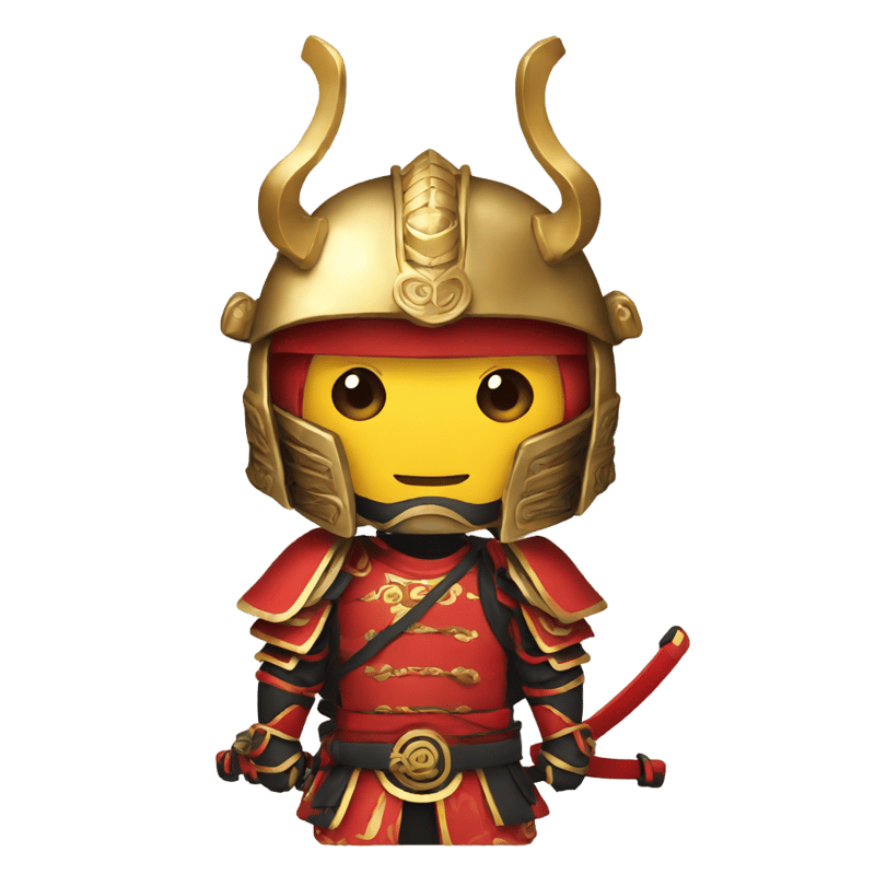 red and gold samurai