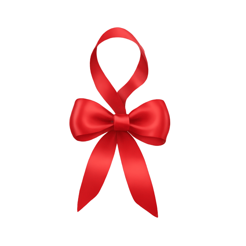 red coquette ribbon