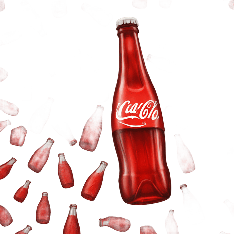 Red glass coke bottle