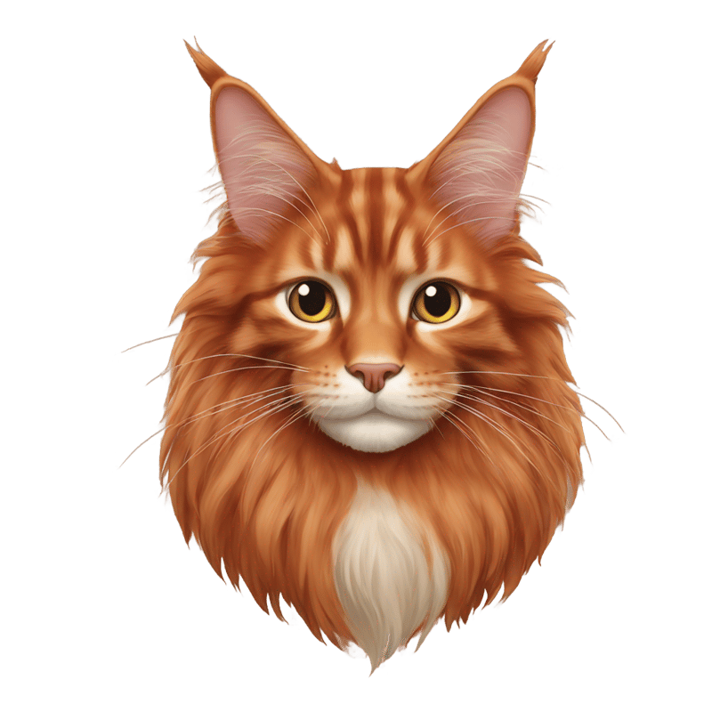 Red Maine coon cat