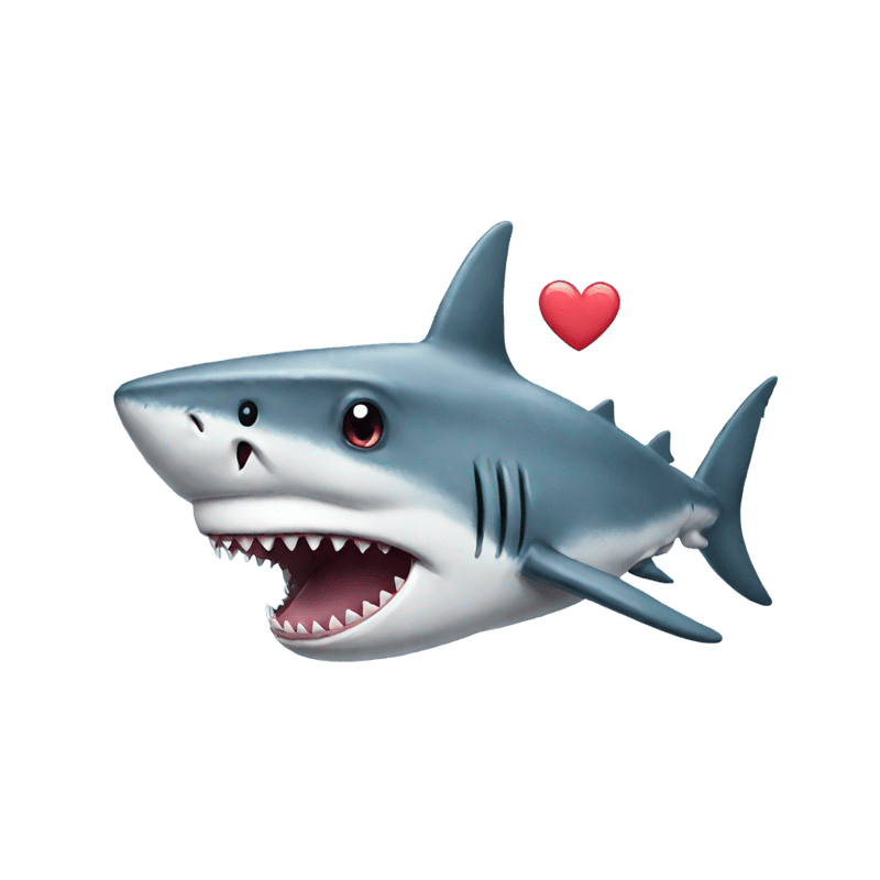 Shark with heart eyes