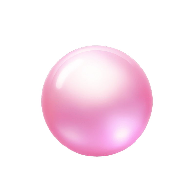 shiny round glowing pink pearl