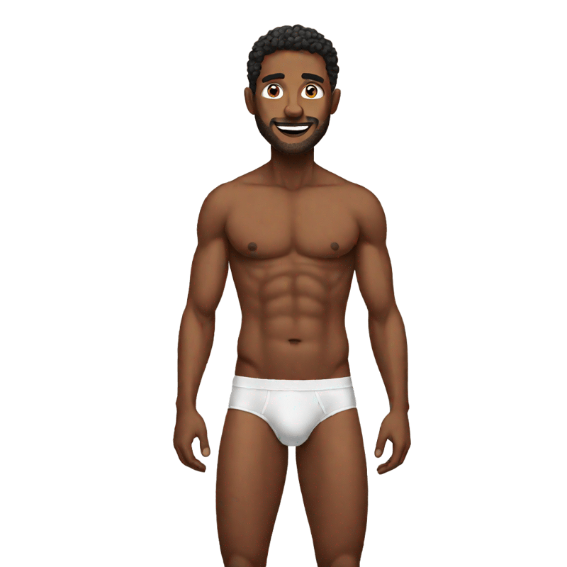 shirtless man wearing undies