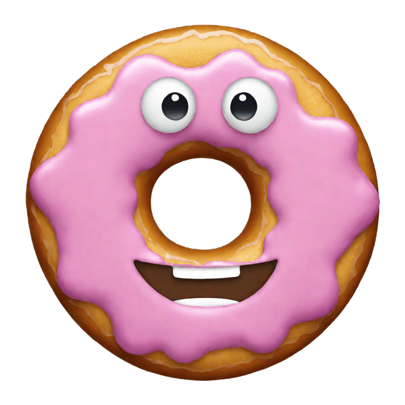 simple donut smiling