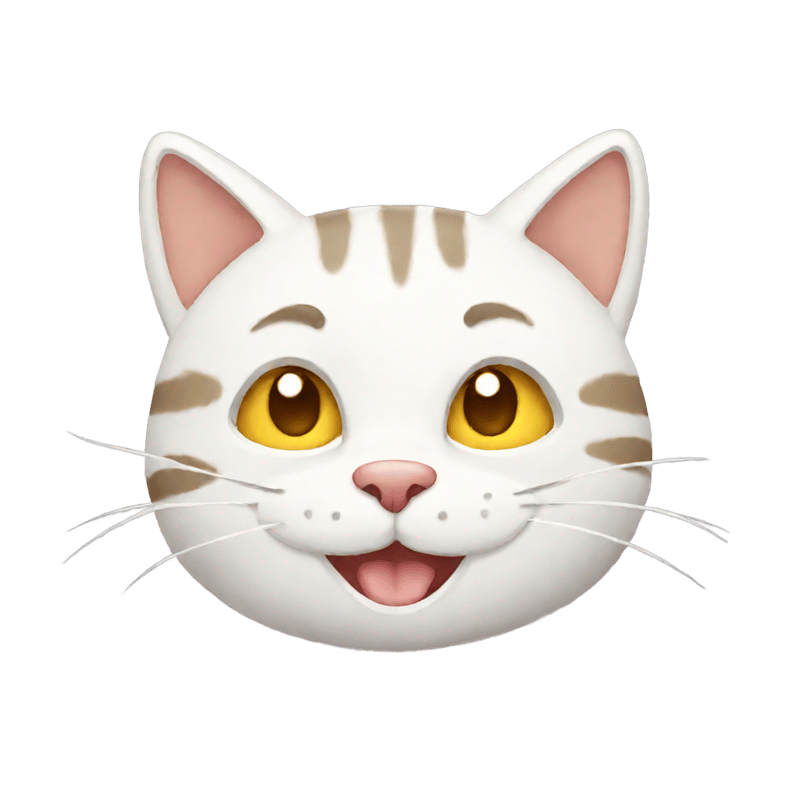 simple smiling cat