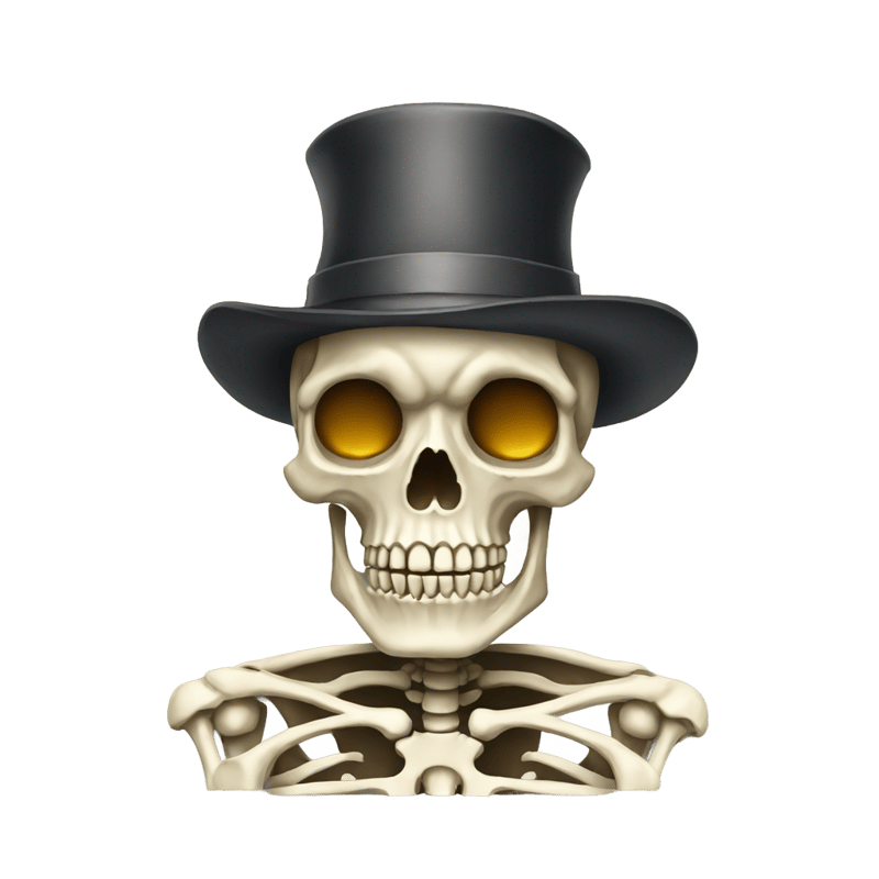 Skeleton with hat