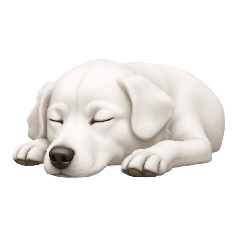 Sleeping white dog